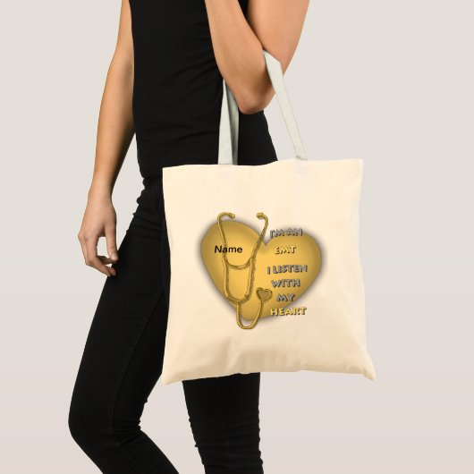 Gele Hart EMT Tote Bag (Voorkant (product))