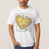 Gele hart geriatrische verpleegkundige t-shirt (Voorkant)