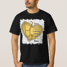 Gele hart geriatrische verpleegkundige t-shirt