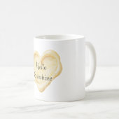 Gele Hart Hallo Zonneschijn Koffiemok (Voorkant rechts)
