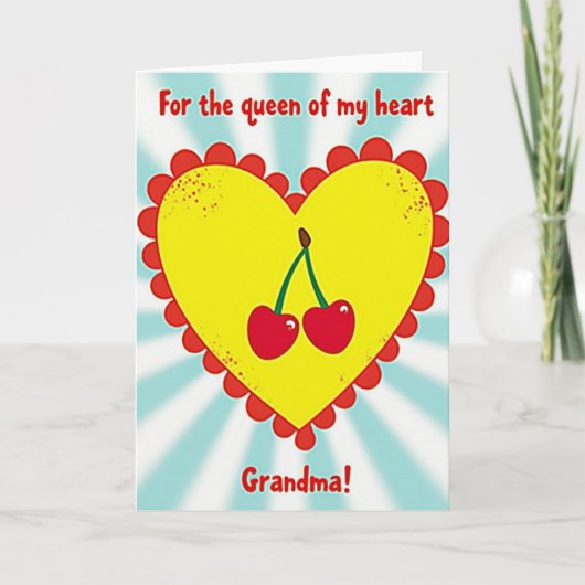 Gele Hart Oma Kaart (Voorkant)