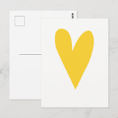 Gele Hart Postkaart (Voorkant / Achterkant)