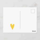 Gele Hart Postkaart (Achterkant)