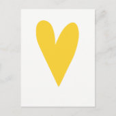Gele Hart Postkaart (Voorkant)