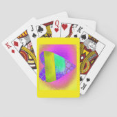 Gele Hart Psychodelisch Pokerkaarten (Achterkant)