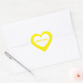 gele hart stickers (vel van 20) van dalDesignNZ (Envelop)