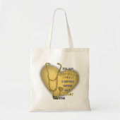 Gele hart uitzonderlijke verpleegkundige tote bag (Voorkant)