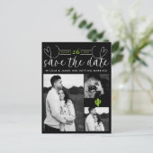 Gele Hartcactus Feest Liefde Save the Date Aankondigingskaart (Staand voorkant)