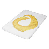 Gele hartdraak op wit badmat (Gekanteld)