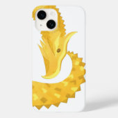 Gele hartdraak op wit Case-Mate iPhone case (Achterkant)
