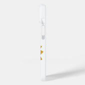 Gele hartdraak op wit Case-Mate iPhone case (Achterkant / Links)