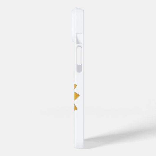 Gele hartdraak op wit Case-Mate iPhone case (Achterkant / Links)