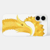 Gele hartdraak op wit Case-Mate iPhone case (Achterkant (horizontaal))