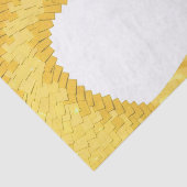 Gele hartdraak op wit tissuepapier (Detail)
