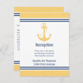 Gele harteanker weddenschappen kaart (Voorkant / Achterkant)