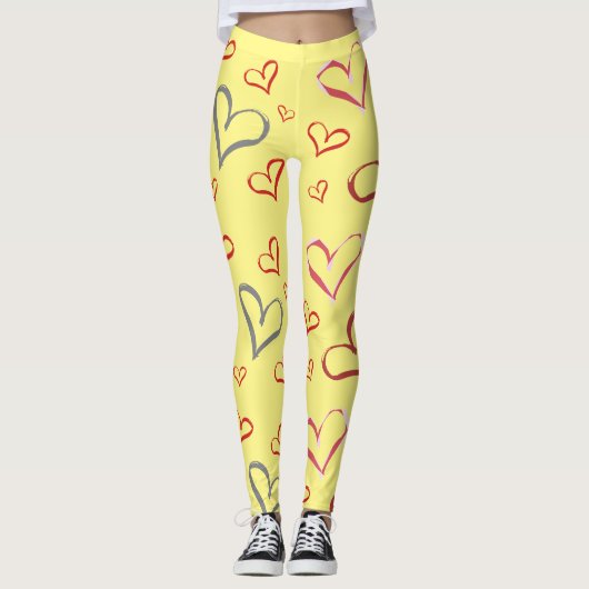 Gele harten, Leggings (Voorkant)