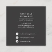 Gele harten | Professionele social media iconen Vierkante Visitekaartje (Achterkant)