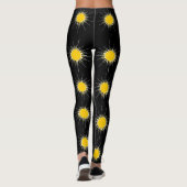 Gele heldere stralende zonlicht leggings (Achterkant)