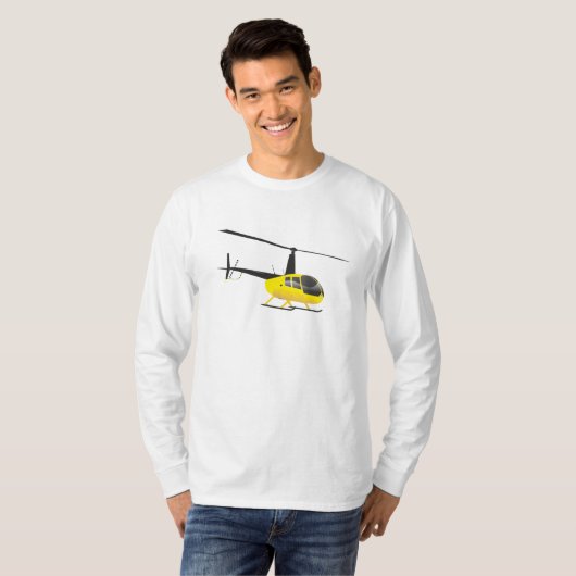 Gele helikopter t-shirt (Voorkant volledig)