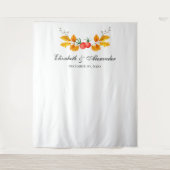 Gele herfst achtergrond. Trouwachtergrond herfst Wandkleed (Voorkant)