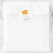 Gele herfst Maple Leaf Wedding Favors Dank je Ronde Sticker (Tas)