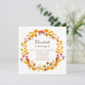 Gele herfst tuin. Meisje herfst verjaardagsfeestje Kaart (Staand voorkant)