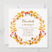 Gele herfst tuin. Meisje herfst verjaardagsfeestje Kaart (Voorkant)