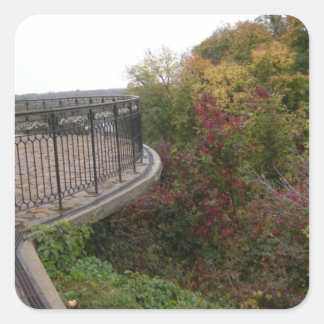 Gele herfst vierkante sticker