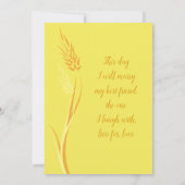 Gele herfst Wheat country Boerderij Wedding Kaart (Achterkant)