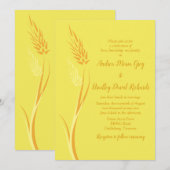 Gele herfst Wheat country Boerderij Wedding Kaart (Voorkant / Achterkant)
