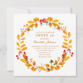 Gele herfst zoet 16. Herfst Garden 16 jaar Kaart (Voorkant)