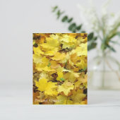 Gele herfstbladeren briefkaart (Staand voorkant)