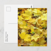Gele herfstbladeren briefkaart (Voorkant / Achterkant)