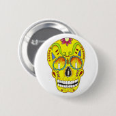 Gele herinnering Suikerhuid Ronde Button 5,7 Cm (Voorkant /achterkant)