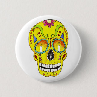 Gele herinnering Suikerhuid Ronde Button 5,7 Cm