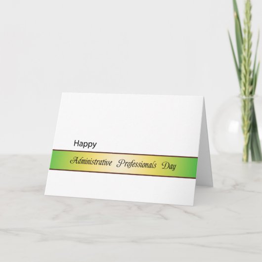 Gele het dag-Green van de Beroeps van Bedankkaart (Voorkant)