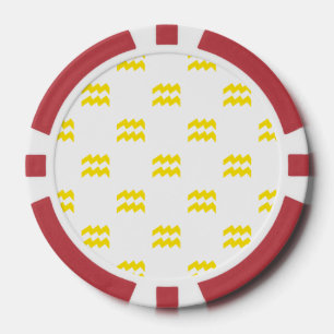 Gele het Patroon van Waterman Poker Chips