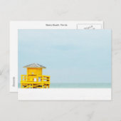 Gele het Strand van de siësta Briefkaart (Voorkant / Achterkant)