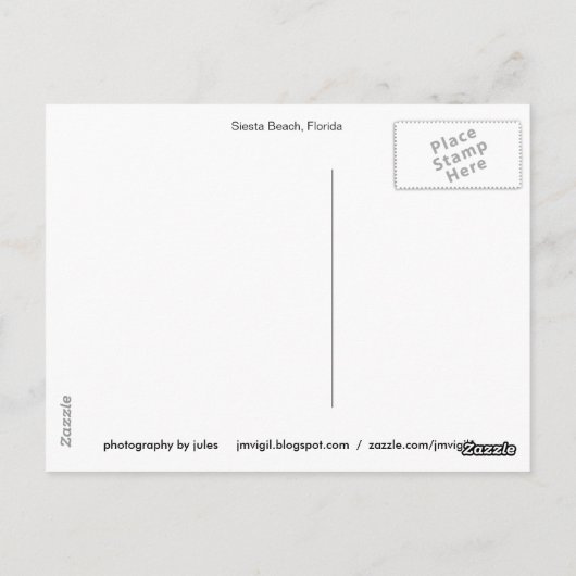 Gele het Strand van de siësta Briefkaart (Achterkant)