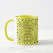 Gele hexagon Maze Mok (Links)