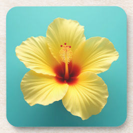 Gele Hibiscus Bier Onderzetter