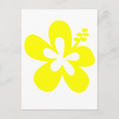gele hibiscus bloem briefkaart (Voorkant)