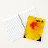 Gele Hibiscus Bloem Foto Notitieboek (Binnen)