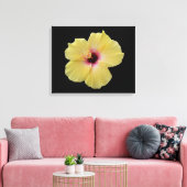 Gele Hibiscus bloem gewikkeld canvas (Insitu (Woonkamer))