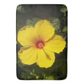 Gele Hibiscus Bloem Grote Badmat (Voorkant Verticaal)