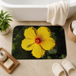 Gele Hibiscus Bloem Grote Badmat