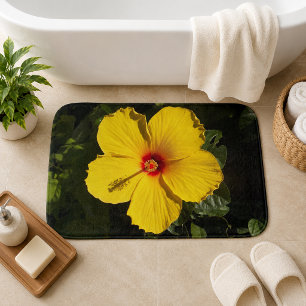 Gele Hibiscus Bloem Grote Badmat