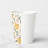 Gele Hibiscus bloem hand getekend Papieren Bekers (Links)