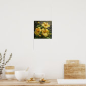 Gele Hibiscus Bloem Kunstprint Poster (Keuken)