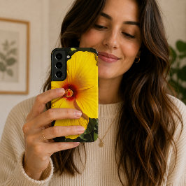 Gele Hibiscus Bloem Samsung Galaxy Hoesje